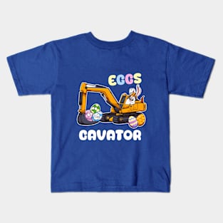 Eggscavator Easter pun Kids T-Shirt